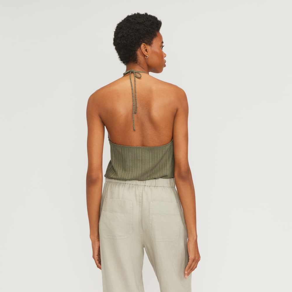 The Rib Soft Knit Halter Top | Kalamata