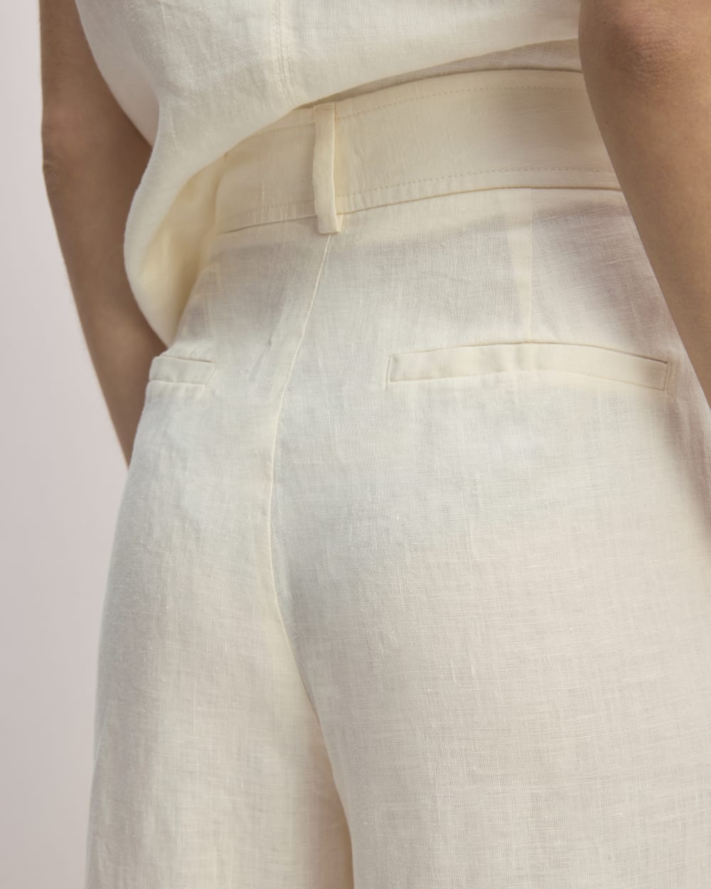 The Linen Way-High® Drape Pant  | Bone