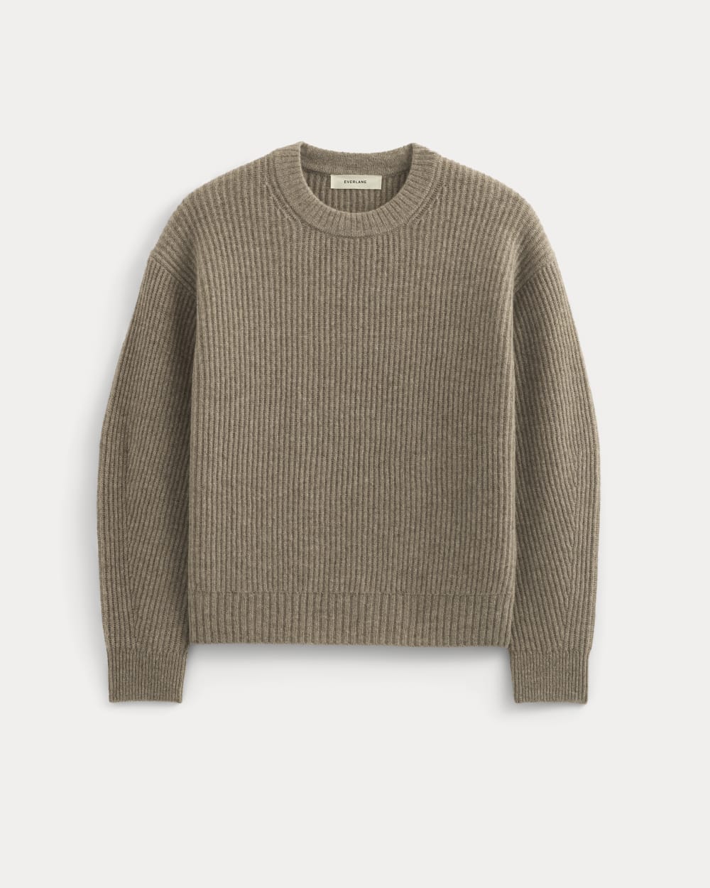 The Cocoon Crew in Wool Cashmere | Light Heathered Taupe