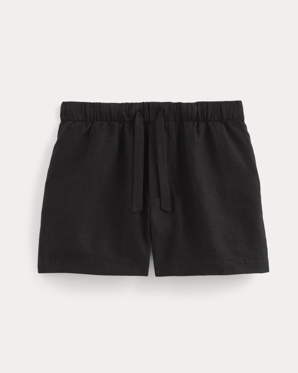 The Drawstring Boxer Short in Linen | Black