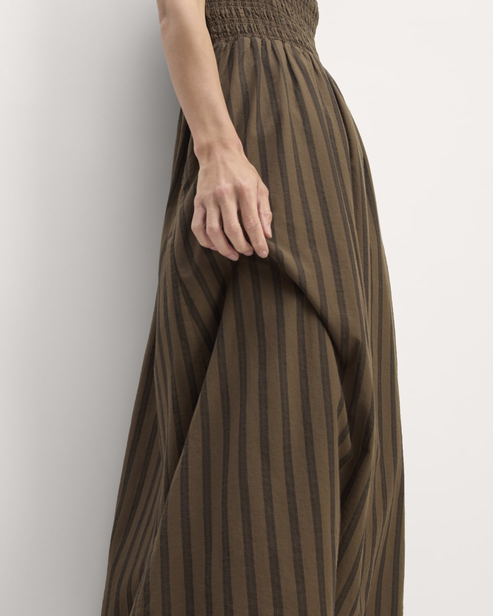 The Gauze Smock Dress | Cocoa / Black