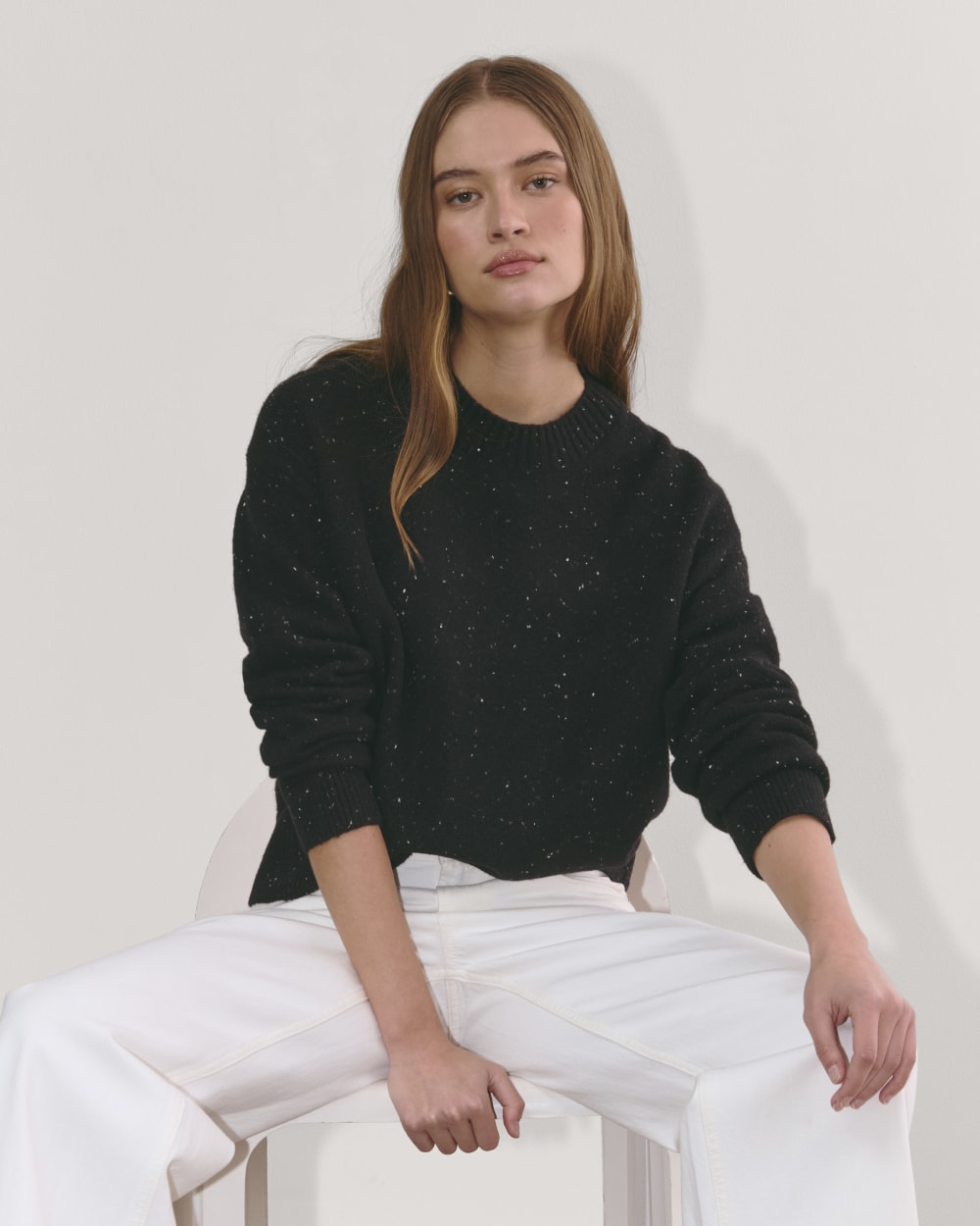 The Cocoon Crew in Plush Cotton | Black Confetti