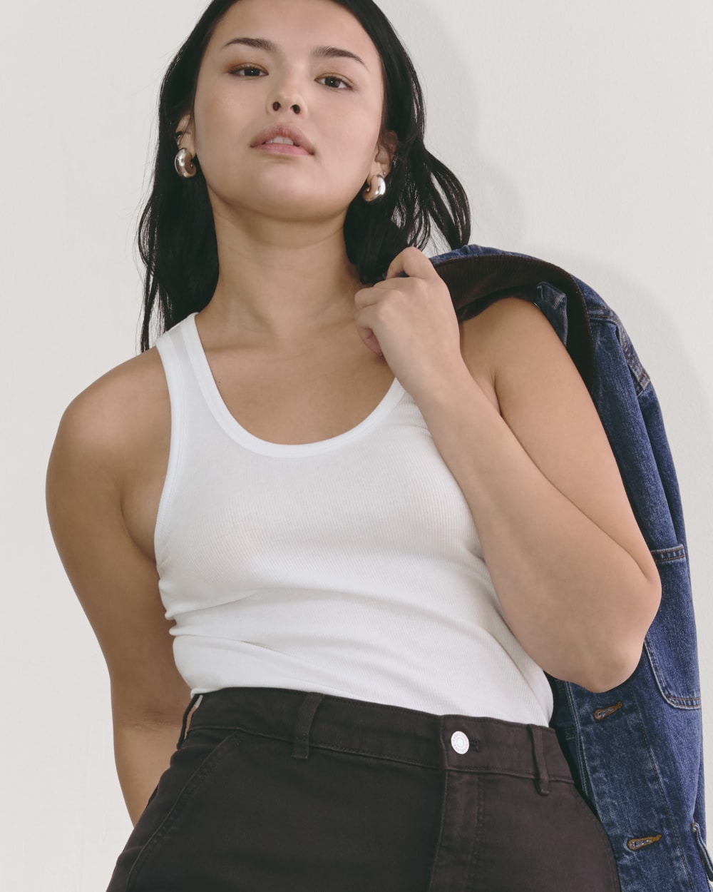 The Luxe Rib Tank | White
