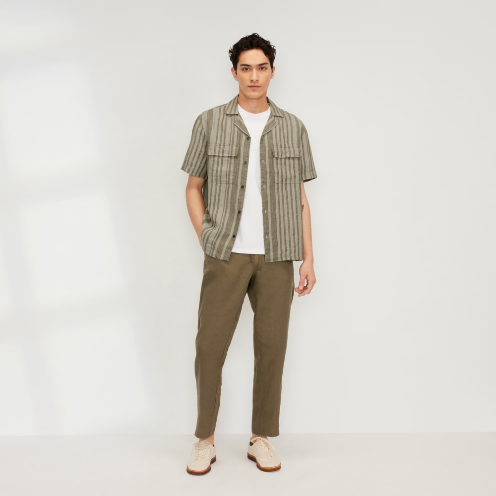 The Resort Shirt in Linen | Seagrass / Kalamata