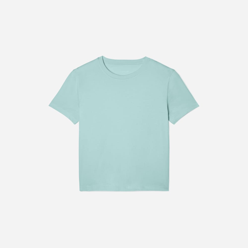 The Box-Cut Tee in Essential Cotton | Ice Blue | No Pocket