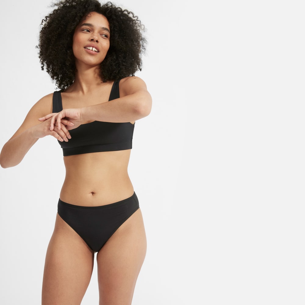 The Cotton High-Rise Bikini | Black