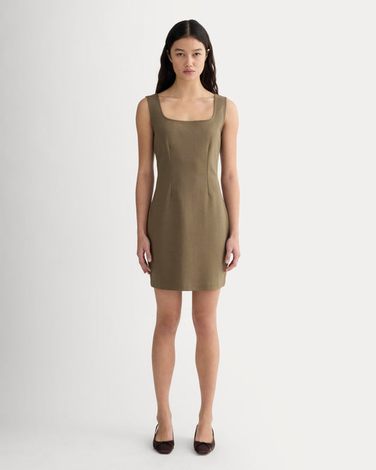 The Dream Square-Neck Dress | Deep Taupe