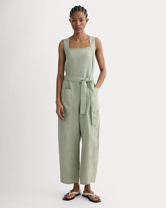The Utility Coverall in Linen | Seagrass