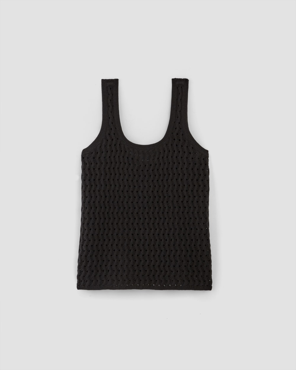The Crochet Knit Tank | Black