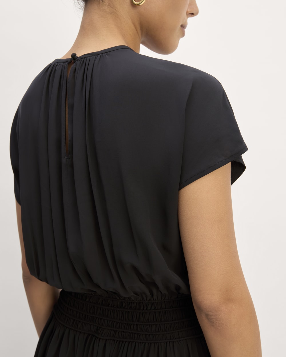 The Gathered Midi Dress | Black