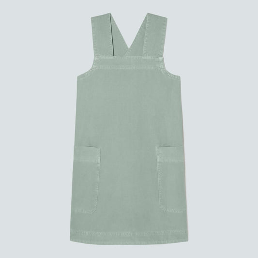 The Cross-Back Apron Mini Dress | Sea Glass