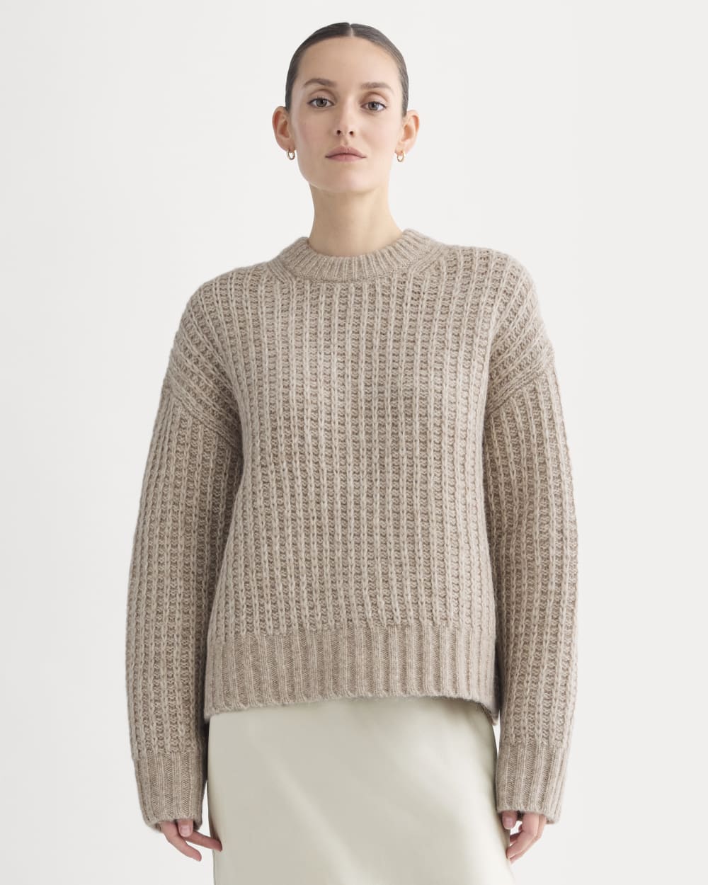 Waffle Sweater in Cloud | Heathered Oatmeal