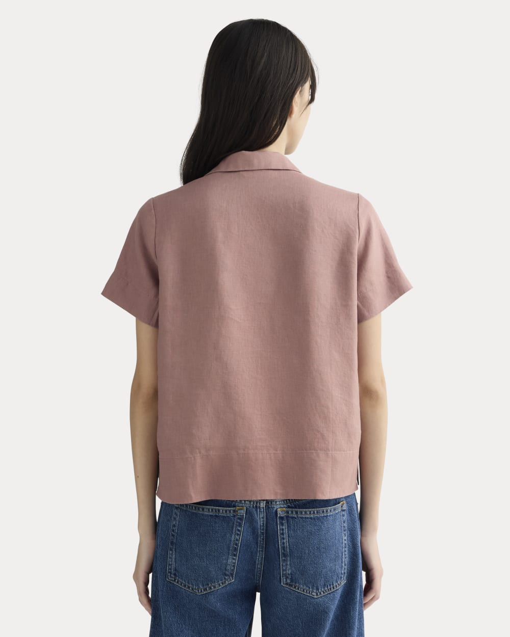 The Notch Shirt in Linen | Rose Dusk