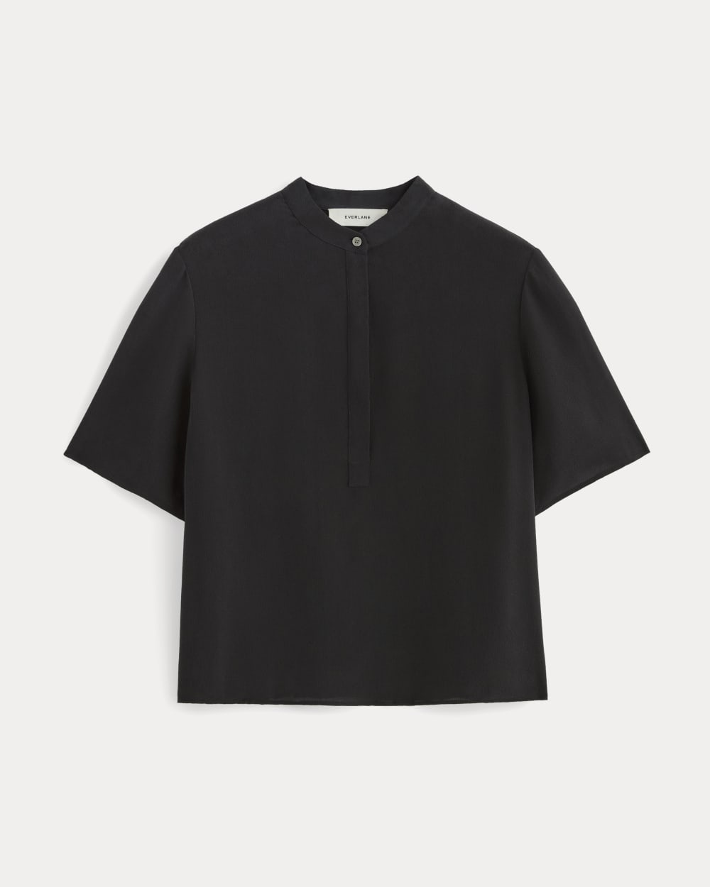 The Popover Top in Washable Silk | Black