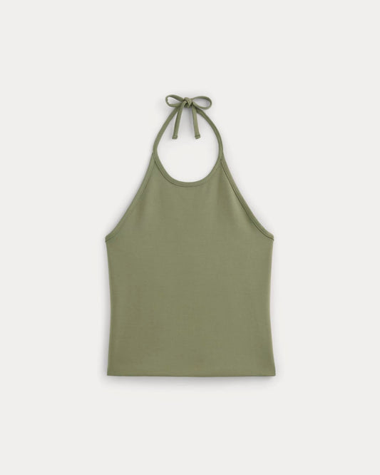 The Form Halter Top | Lichen Green