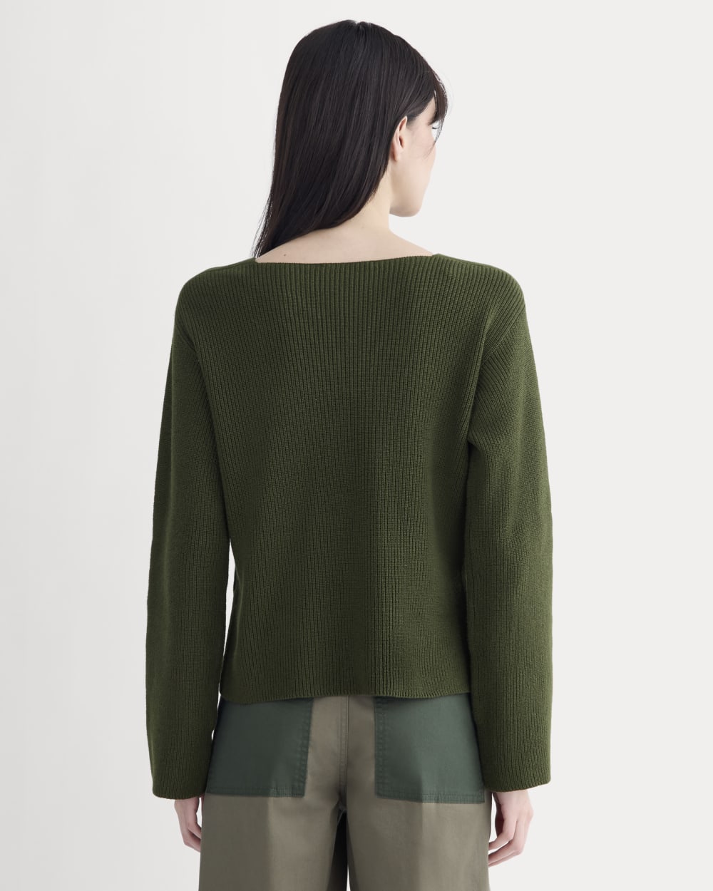 The Boatneck Top in Everyday Cotton | Dark Green