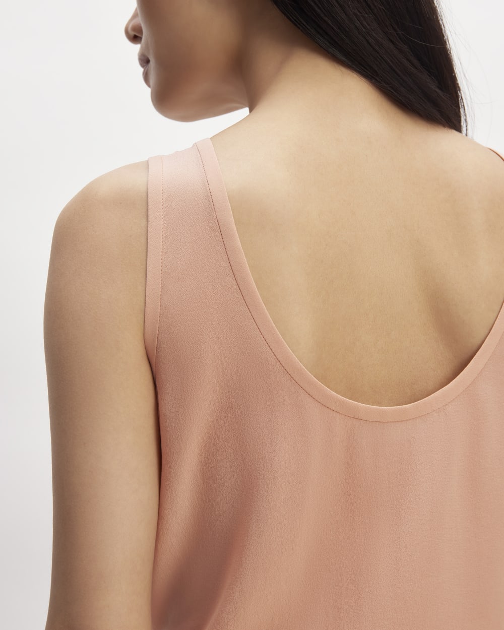 The Scoop Tank in Washable Silk | Blush Pink