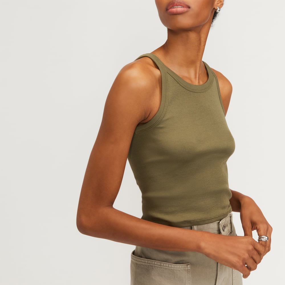 The Supima® Micro-Rib Cropped Tank | Kalamata