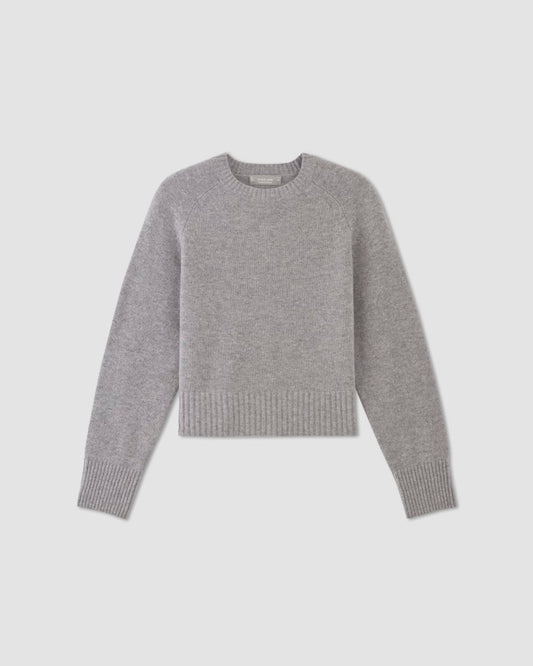 The Boxy Crew in Cashmere | Heathered Grey