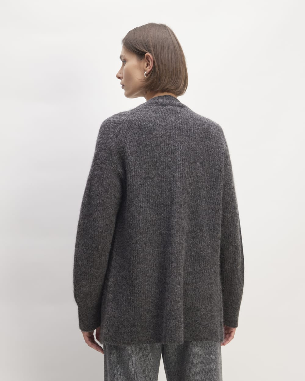 The Alpaca Oversized Cardigan | Dark Charcoal
