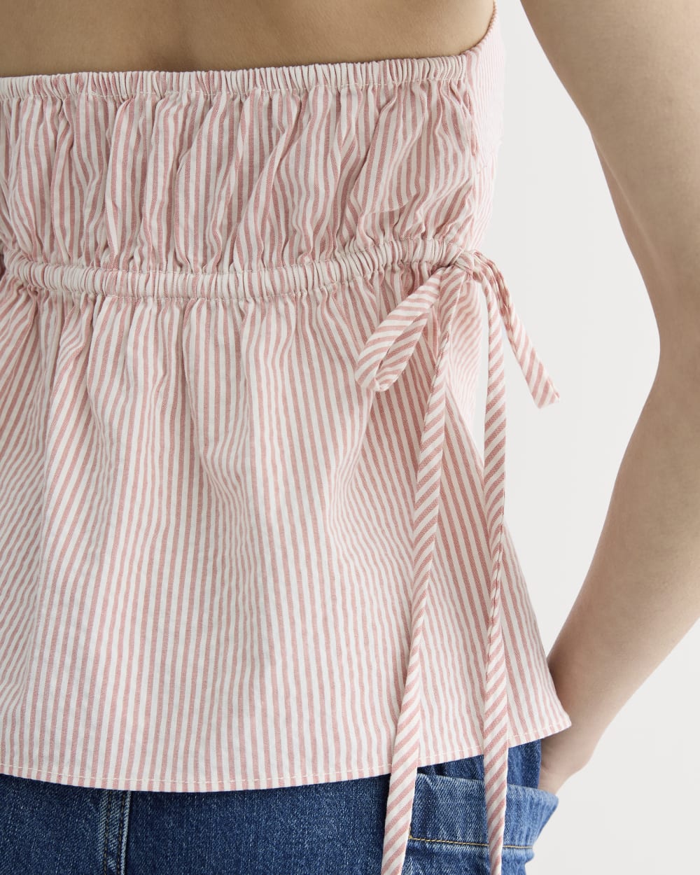 The Seersucker Tube Top | Soft Orange