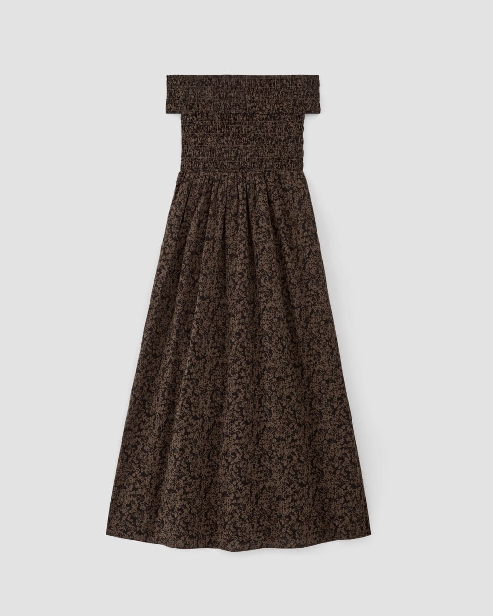 The Gauze Off-the-Shoulder Dress | Black / Cocoa Small Floral