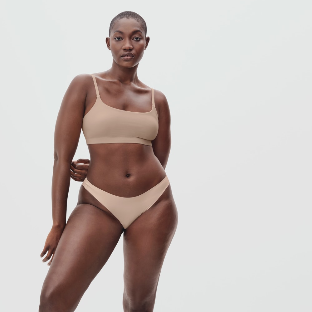 The Invisible Square-Neck Bralette | Light Tan