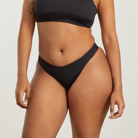 The Thigh-High Bikini Bottom | Black