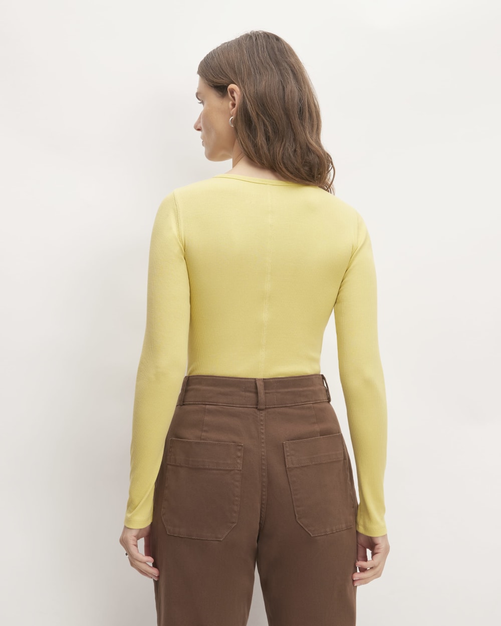 The Luxe Rib Long-Sleeve Crew | Raffia