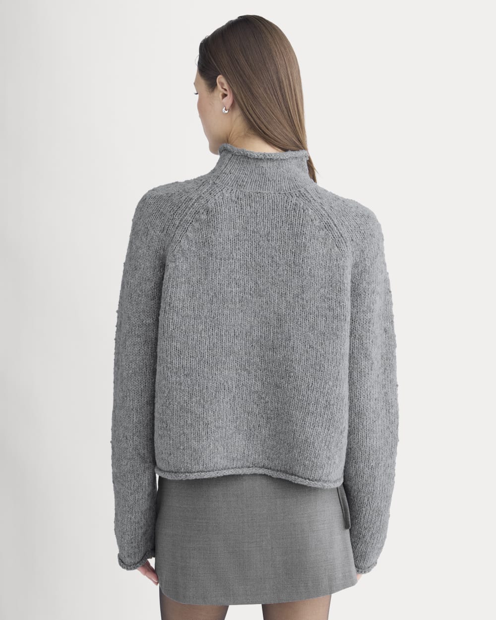 Rollneck Sweater | Heather Grey/Twist