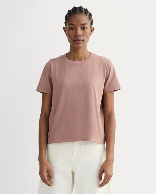 The Box-Cut Tee in Essential Cotton | Rose Dusk | No Pocket