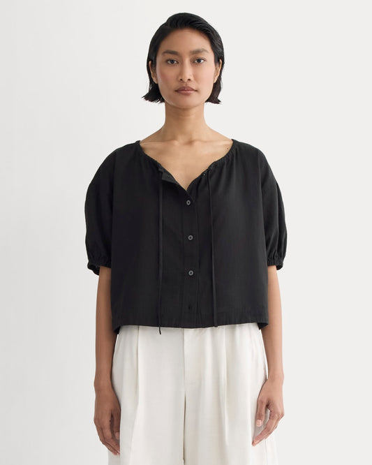 The Gauze Button-Up | Black