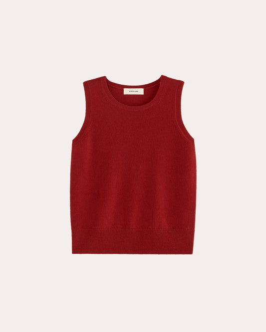 The Classic Tank in Cashmere | Berry Red