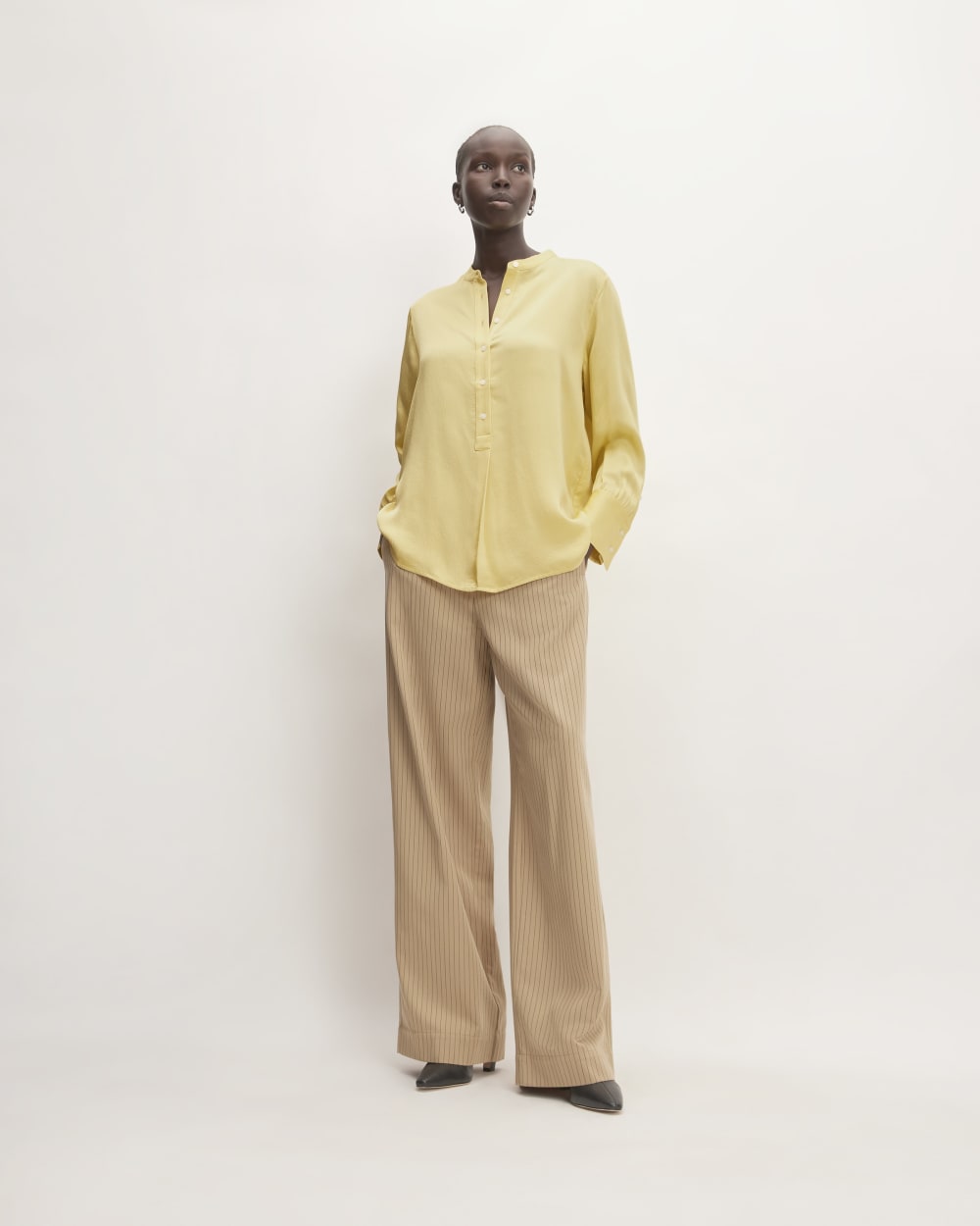 The Hammered Satin Popover Shirt | Raffia