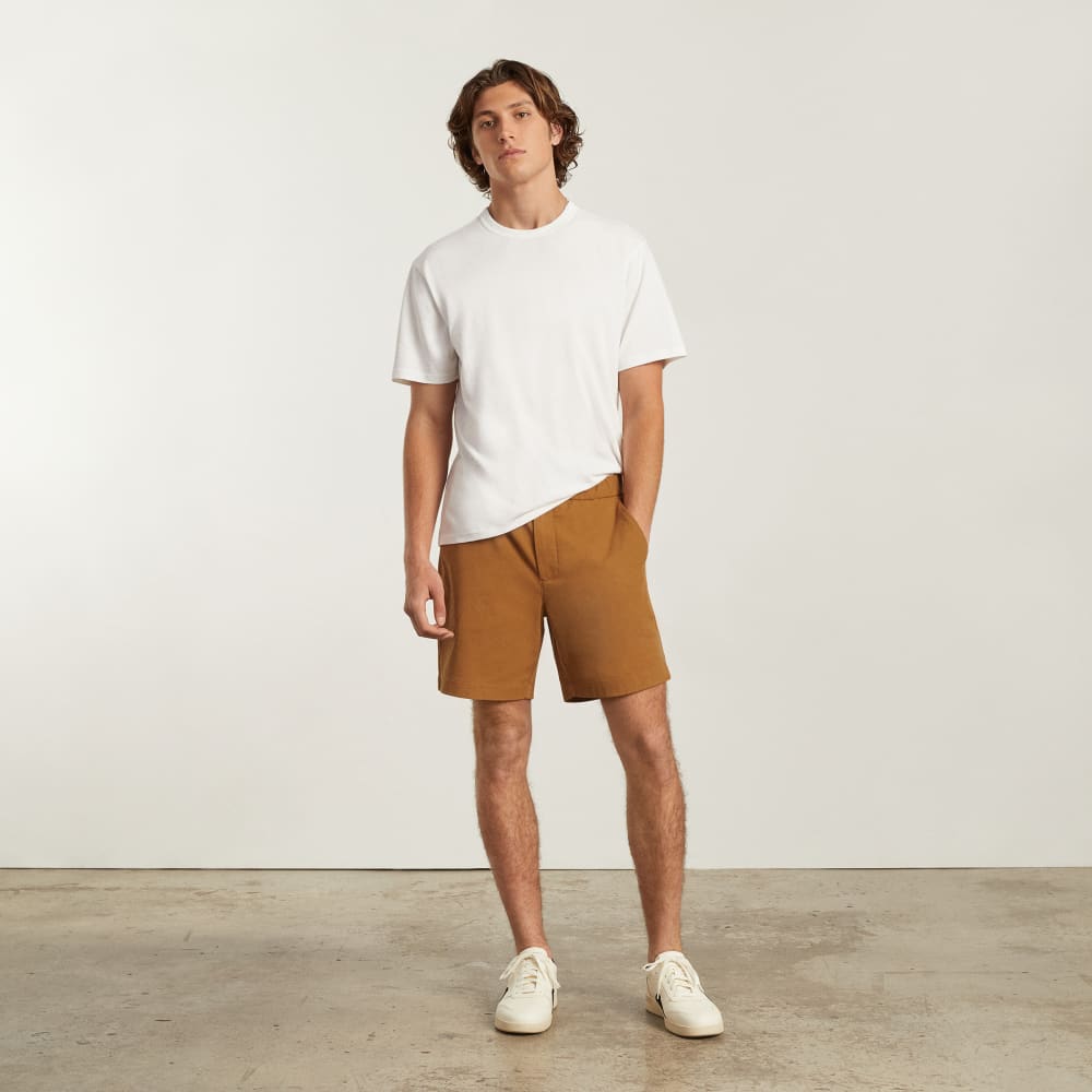 The Pull-On Performance Chino Short | Tawny Brown