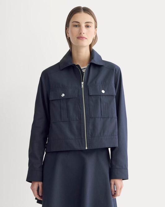 The Cropped Utility Jacket | Navy