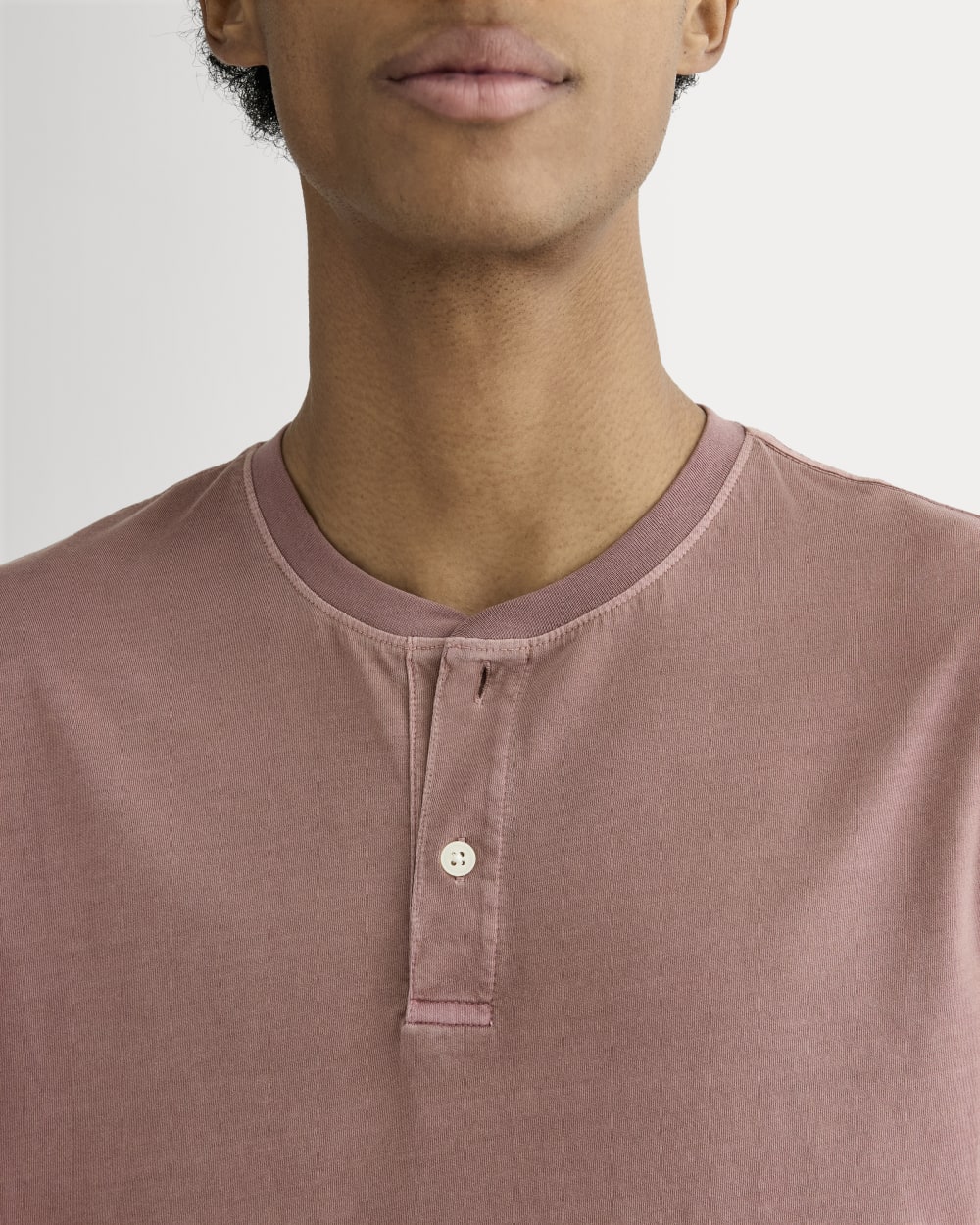 The Essential Organic Garment-Dyed Henley | Brown Garment Dye
