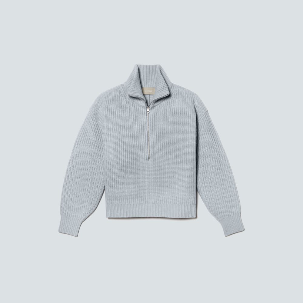The Half-Zip Sweater in Luxe Merino | Sky