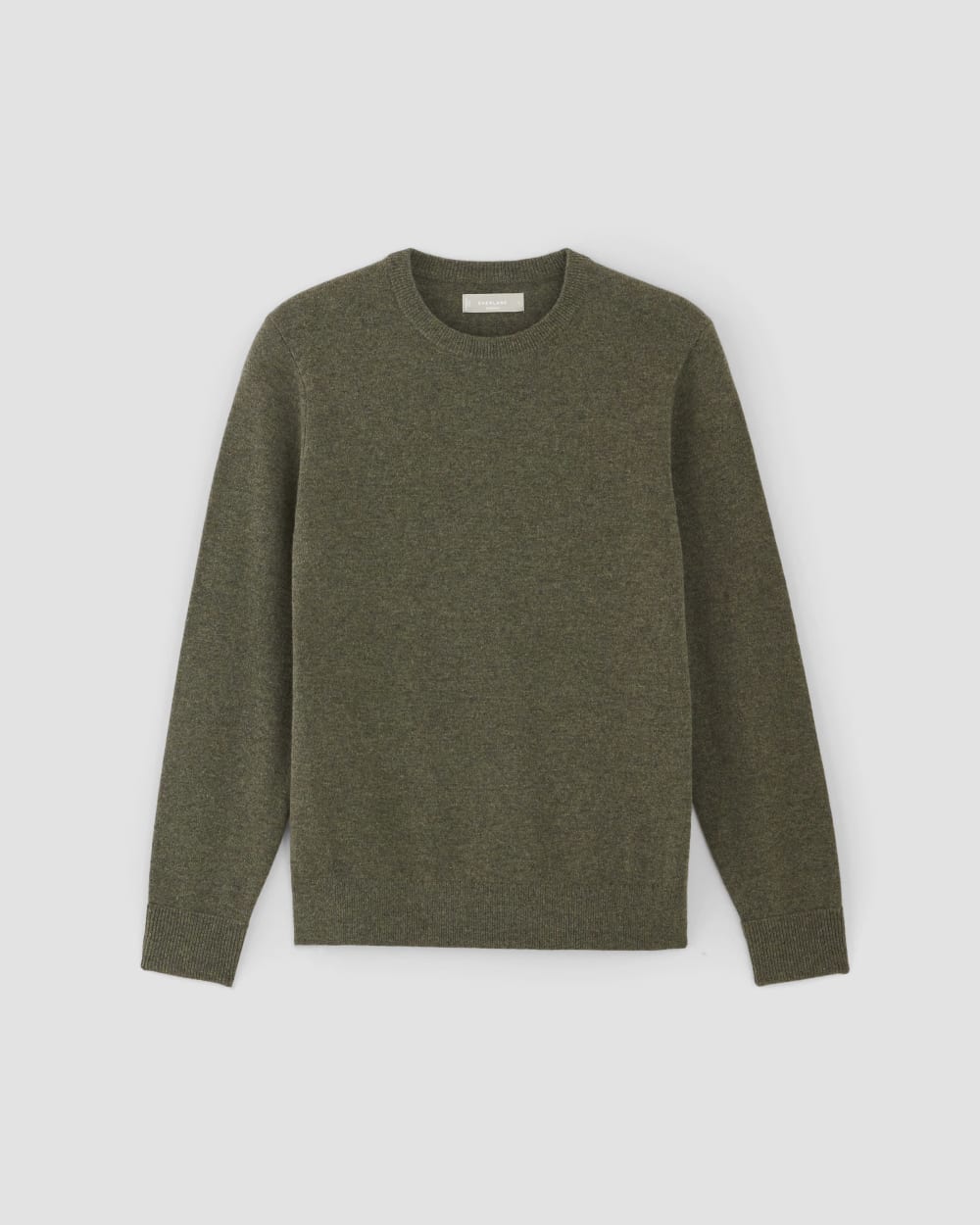 The Grade-A Cashmere Crew | Heathered Army Green