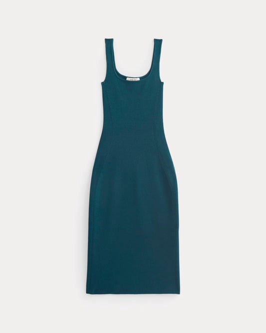 Knit Square-Neck Midi Dress | Reflecting Pond