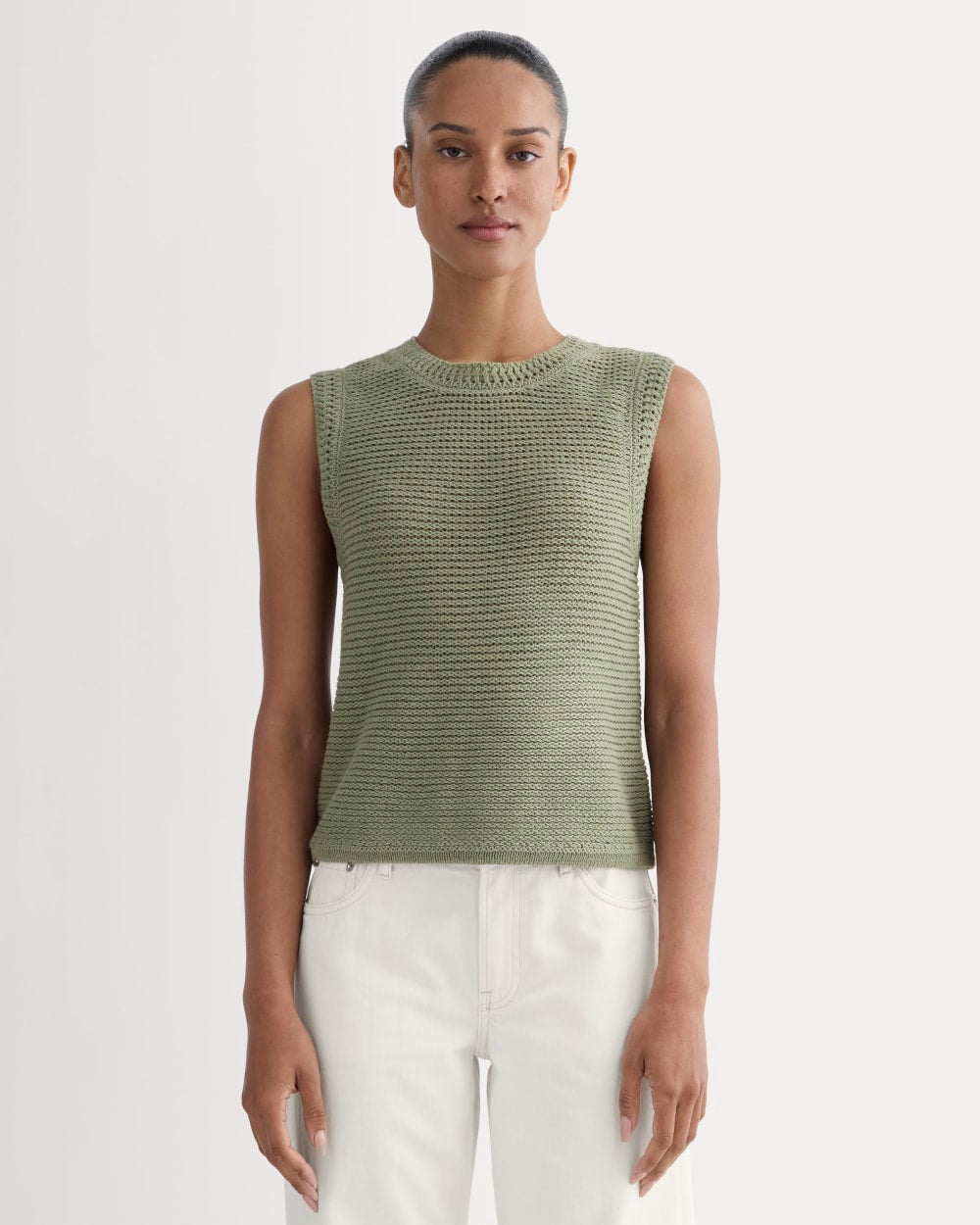 The Organic Cotton Open-Stitch Tank | Sagebrush