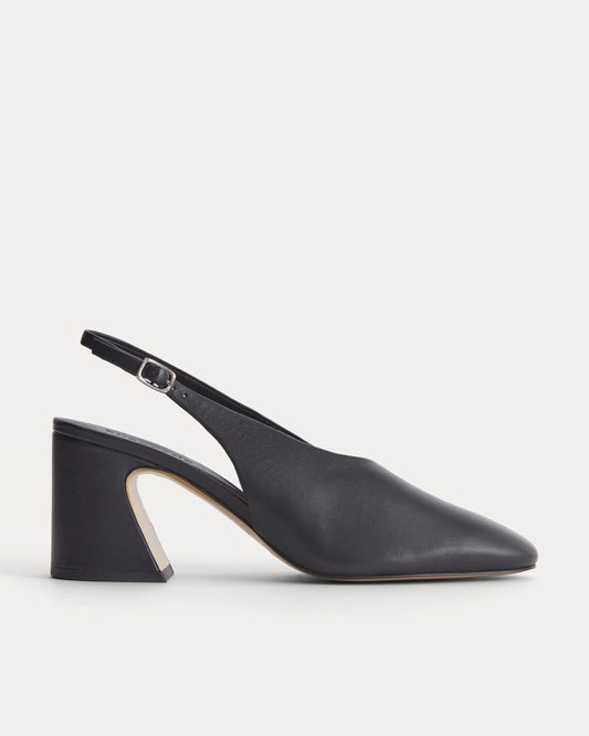 Curved Slingback Heel | Black