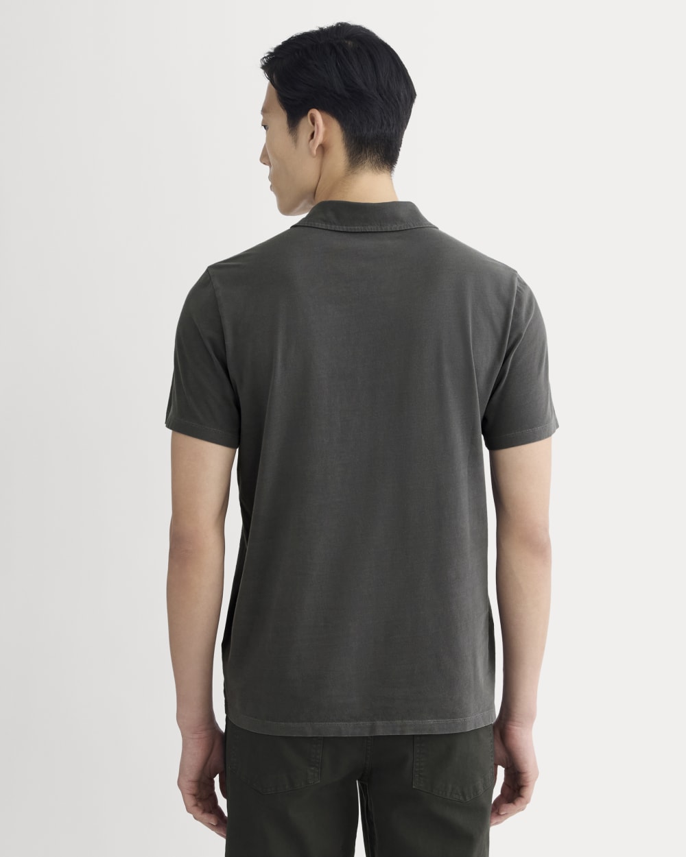 The Essential Organic Garment-Dyed Polo | Black