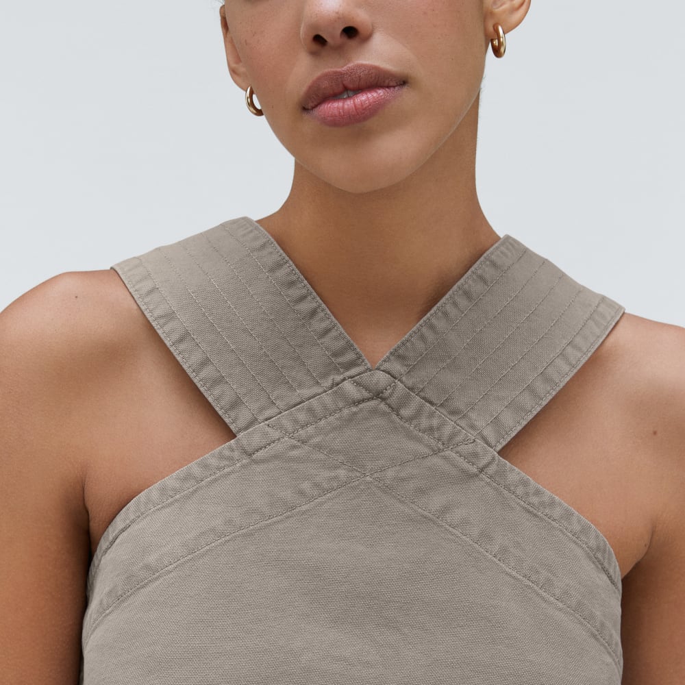 The Cross-Front Apron Top | Clay