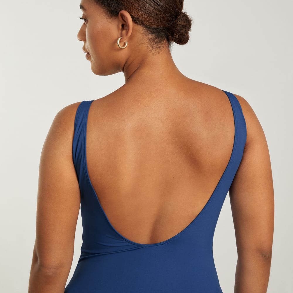 The Square-Neck One-Piece | Blue Dusk