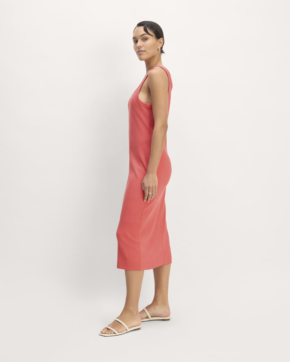 The ’90s Rib Dress | Coral
