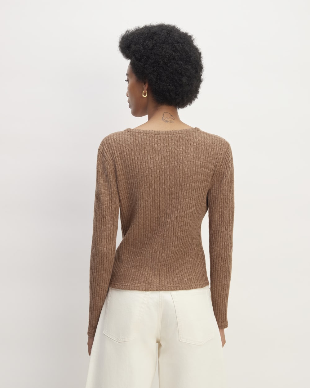 The Cozy Rib Cardigan | Carob Brown