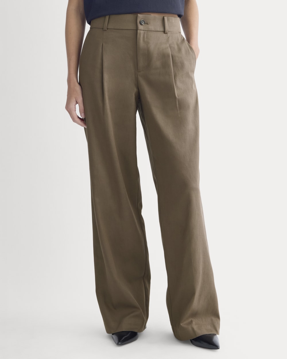 Wide-Leg Trouser in Buttersmooth | Deep Taupe | 30 Inseam