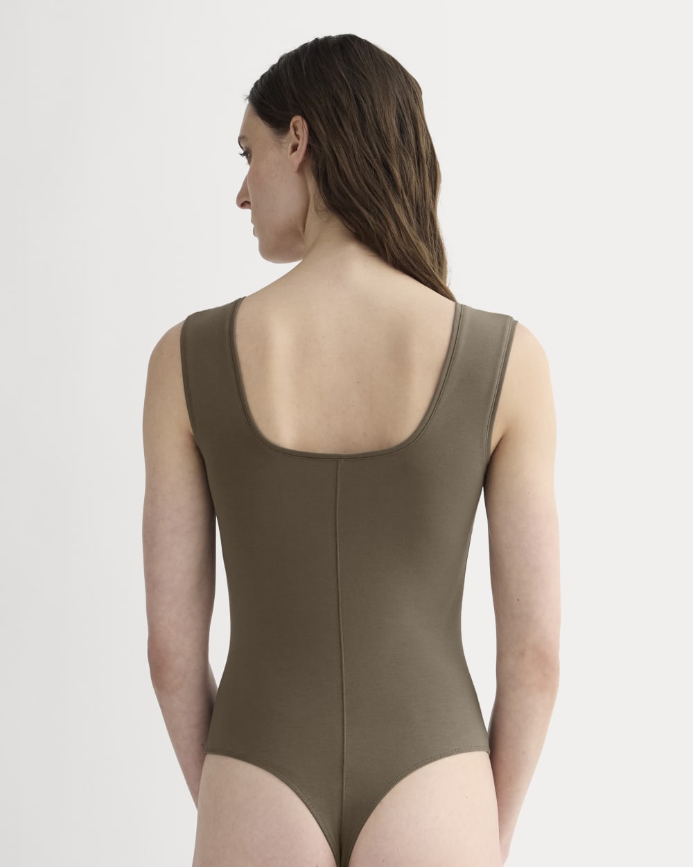 The Form Square-Neck Bodysuit | Deep Taupe