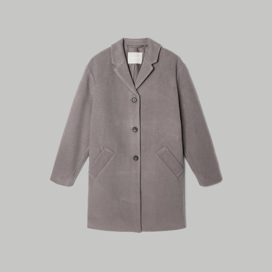 The Italian ReWool® Cocoon Coat | Taupe Grey